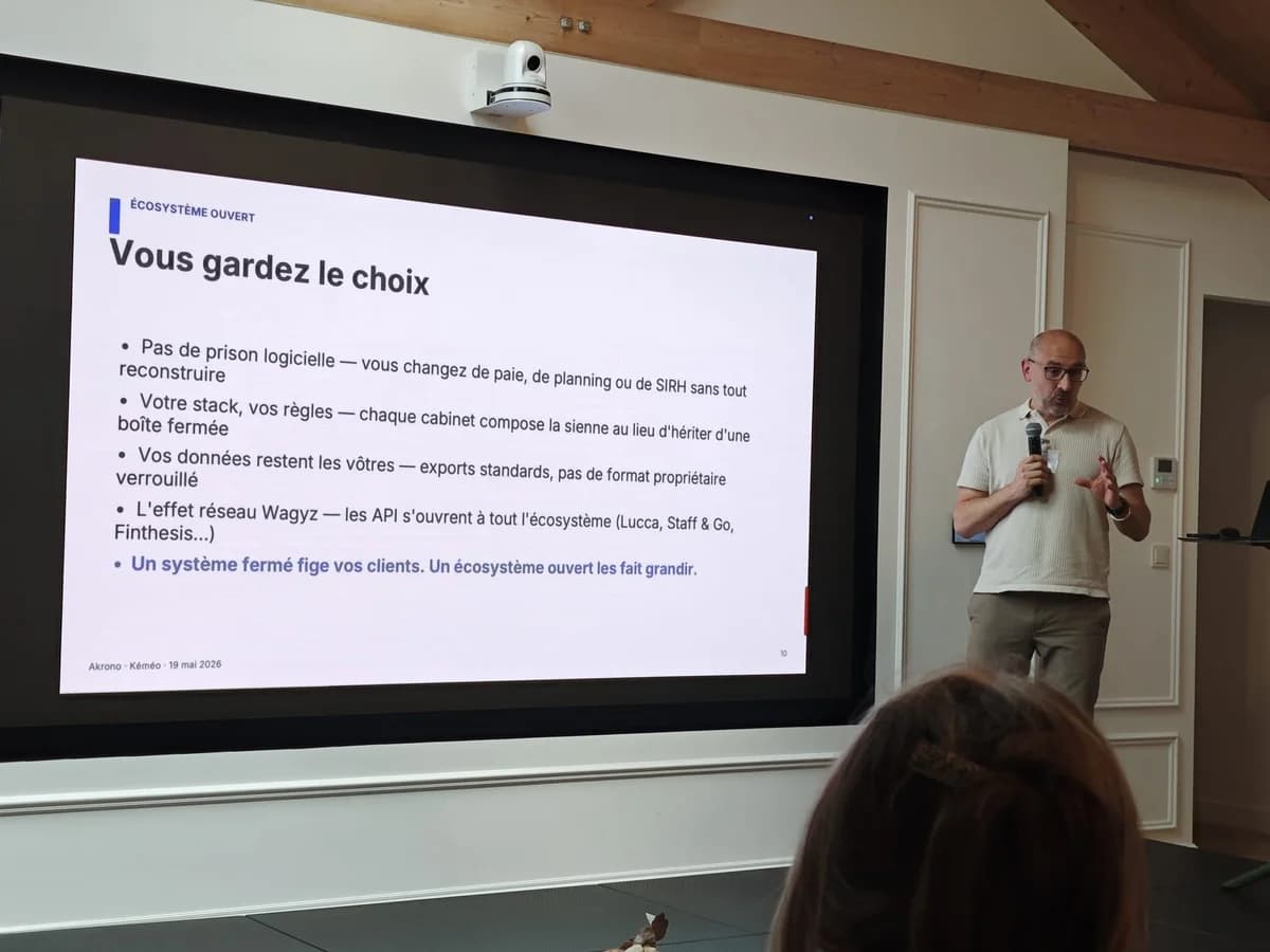 Présentation de l'écosystème ouvert Wagyz avec Akrono et Kammi au roadshow Nantes